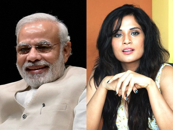 Heroine Richa Chadha criticizes Modi's Selfie-with-Daughter Heroine Richa Chadha criticizes Modi's Selfie-with-Daughter