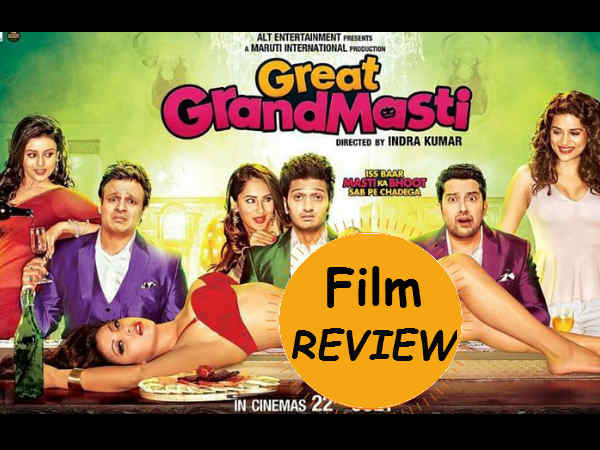 Crude, cliched:Great Grand Masti movie review Crude, cliched:Great Grand Masti movie review