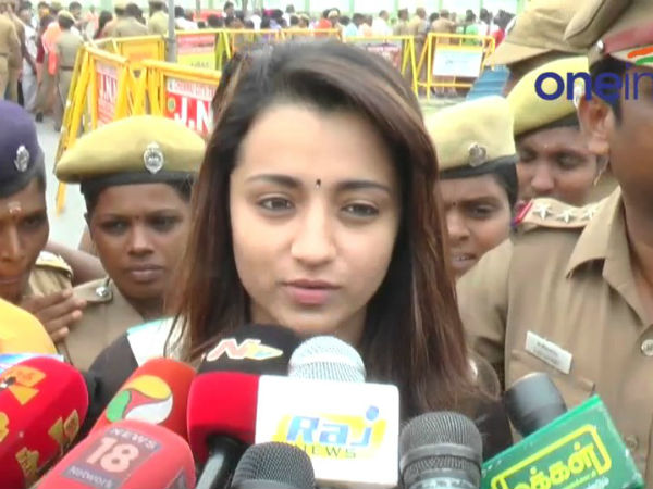 Trisha's Mother Seeks Police Protection For Trisha Over Jallikattu Row Trisha's Mother Seeks Police Protection For Trisha Over Jallikattu Row