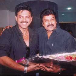 Chiranjeevi with Venkatesh Chiranjeevi with Venkatesh