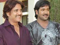 Nagarjuna with Vishnu Nagarjuna with Vishnu