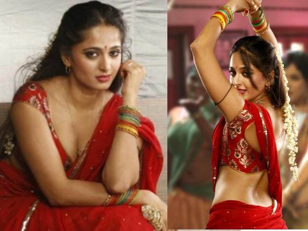ఎరుపు చీరలో అనుష్క
