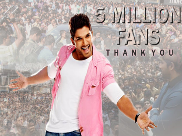 Allu Arjun's special video thanking fans for 5 Million Likes Allu Arjun's special video thanking fans for 5 Million Likes