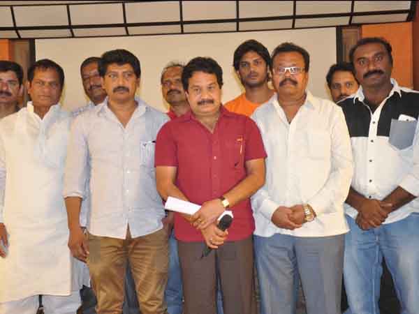 Telangana producers protest to change AP film chambers name Telangana producers protest to change AP film chambers name