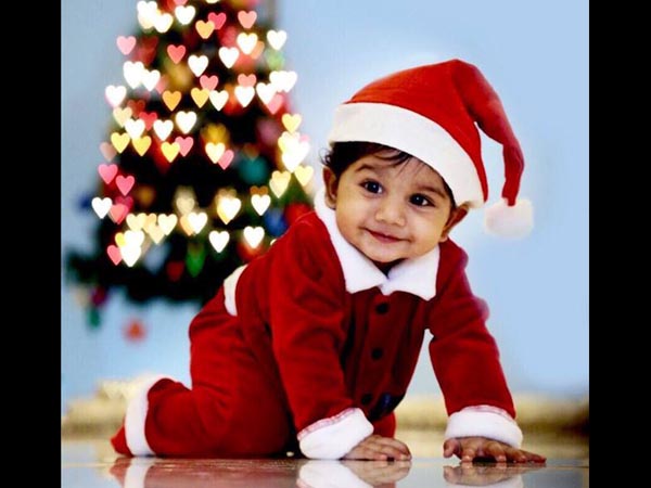 Allu Arjun's son Allu Ayaan Santa look! Allu Arjun's son Allu Ayaan Santa look!