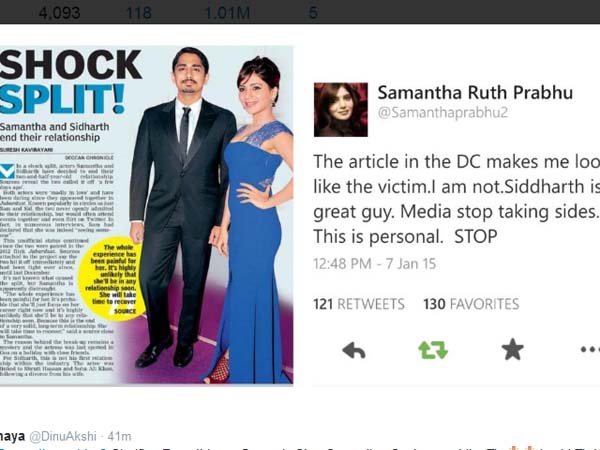 Its Official: Samantha & siddhartha breakup! Its Official: Samantha & siddhartha breakup!