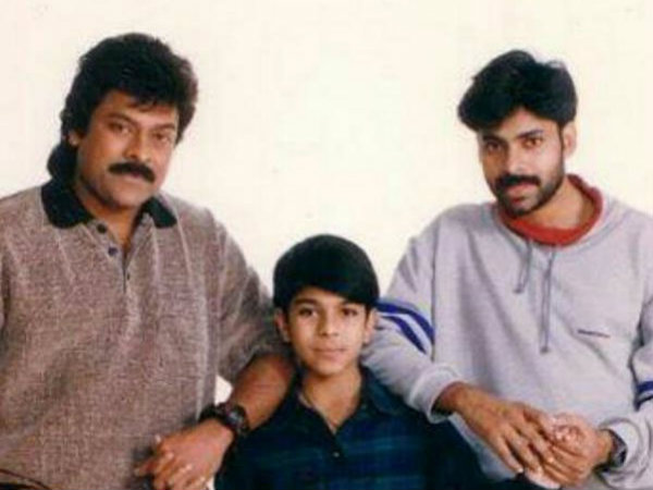 Ram Charan with his father and pawan Ram Charan with his father and pawan