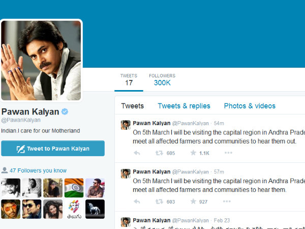 Pawan Kalyan twitter followers 300k Pawan Kalyan twitter followers 300k