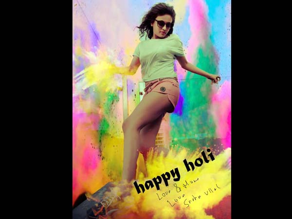 Colourful wishes from Sneha Ullal Colourful wishes from Sneha Ullal