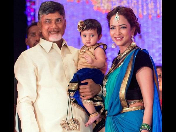 Lakshmi Manchu's daughter with Chandara Babu Lakshmi Manchu's daughter with Chandara Babu