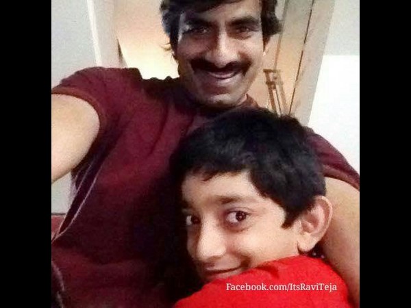 Raviteja with son Mahadhan Raviteja with son Mahadhan