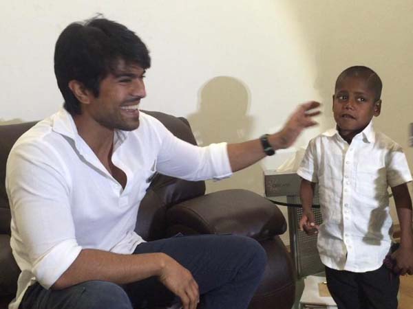 Ram Charan meet real magadheera fan Ram Charan meet real magadheera fan