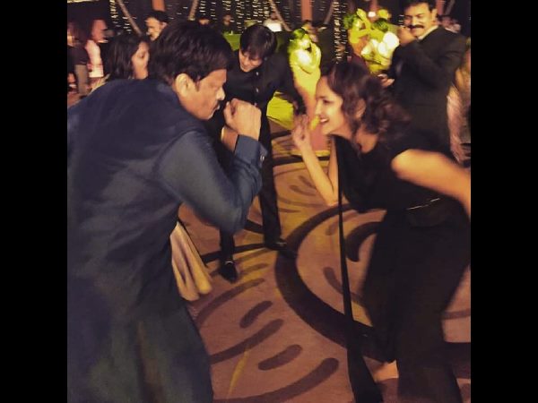 Manchu Lakshmi dance with Chiru Manchu Lakshmi dance with Chiru