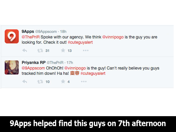9Apps Facilitates Meeting Of ‘Love At First Sight' Couple ప్రియాంకను కలిసిన వినయ్