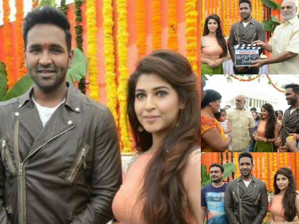 Vishnu Manchu & Sonarika's news film launch Vishnu Manchu & Sonarika's news film launch