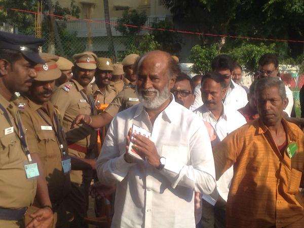 Rajinikanth cast votes in SIAA polls Rajinikanth cast votes in SIAA polls