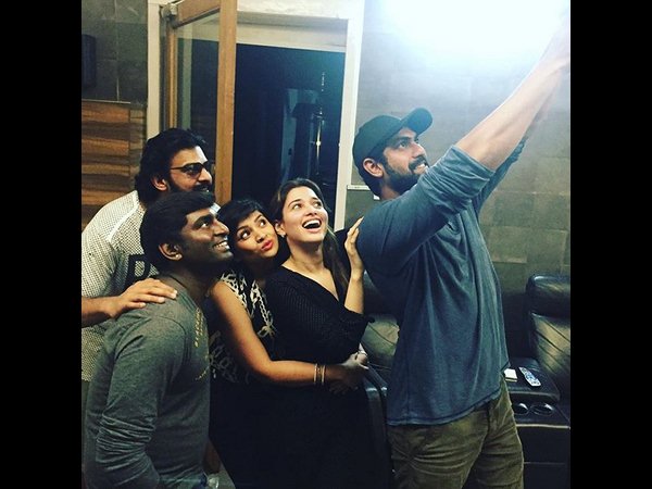 Prabhas celebrates b'day with Tamannaah Bhatia Prabhas celebrates b'day with Tamannaah Bhatia