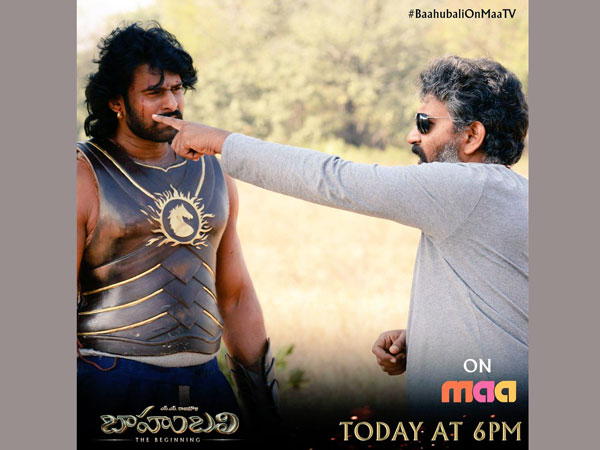 Premiere of Baahubali: The Beginning on MAA T.V. today Premiere of Baahubali: The Beginning on MAA T.V. today