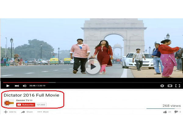 Dictator Full Movie in Gemini TV Youtube Channel Leaked Dictator Full Movie in Gemini TV Youtube Channel Leaked