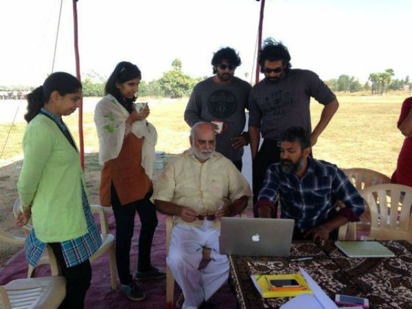 Baahubali shoot disrupted by rain Baahubali shoot disrupted by rain