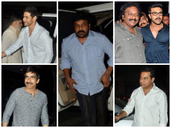 స్టార్ హోటల్ లో చిరంజీవి ఇచ్చిన పార్టీకి కేటీఆర్, మహేష్ బాబు, రవితేజ ఇంకా స్టార్స్ హాజరయ్యారు.