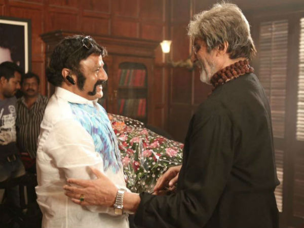 Balayya touched the feet of Megastar Amitab bacchan Balayya touched the feet of Megastar Amitab bacchan