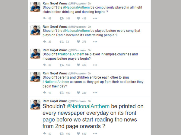Just Why Should The National Anthem Be Played In Cinema Halls Ram Gopal Varma Just Why Should The National Anthem Be Played In Cinema Halls Ram Gopal Varma