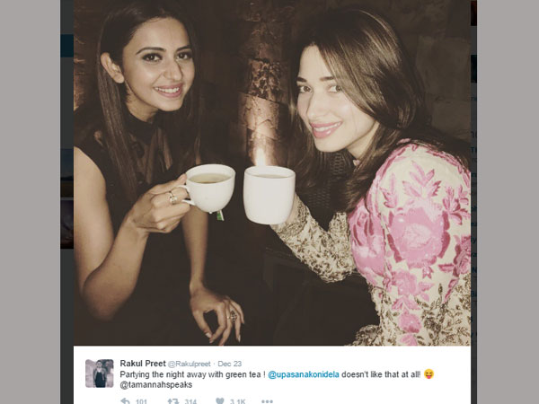 Rakul Preet singh, Tamanna had fun at Milky beauty Birth day bash Rakul Preet singh, Tamanna had fun at Milky beauty Birth day bash