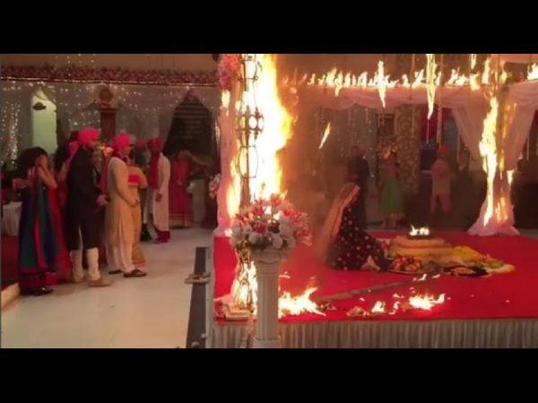 Kushal Tandon saves Jennifer Winget from fire on Beyhadh sets Kushal Tandon saves Jennifer Winget from fire on Beyhadh sets