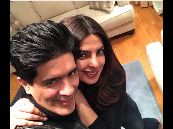 Designer Manish Malhotra met Priyanka Chopra in the United States Designer Manish Malhotra met Priyanka Chopra in the United States