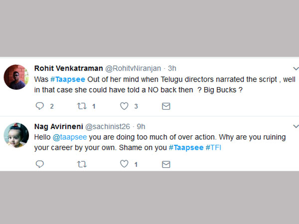 తాప్సీ ఓవర్ యాక్షన్