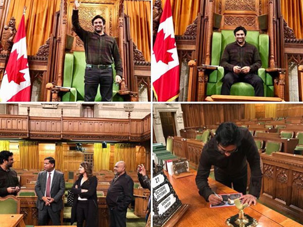 R Madhavan visits Canadian parliament R Madhavan visits Canadian parliament