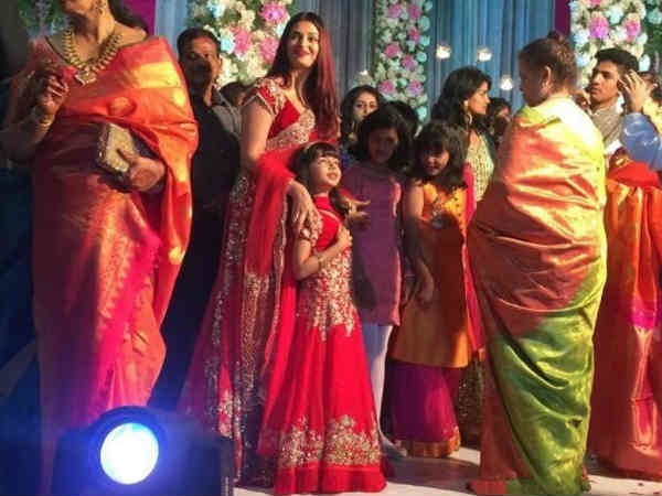 మంగుళూరులో పెళ్లికి హాజరైన ఐశ్వర్య, ఆరాధ్య