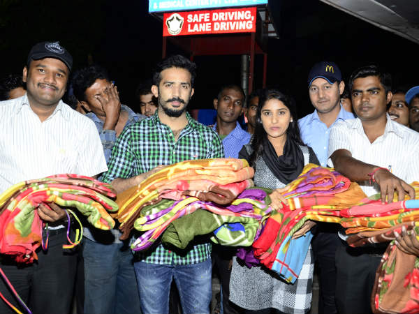 Anchor Ravi, McDownalds distributed blankets Anchor Ravi, McDownalds distributed blankets