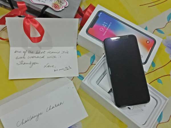 Mahesh Babu gifts iPhone X mobiles for BAN team Mahesh Babu gifts iPhone X mobiles for BAN team