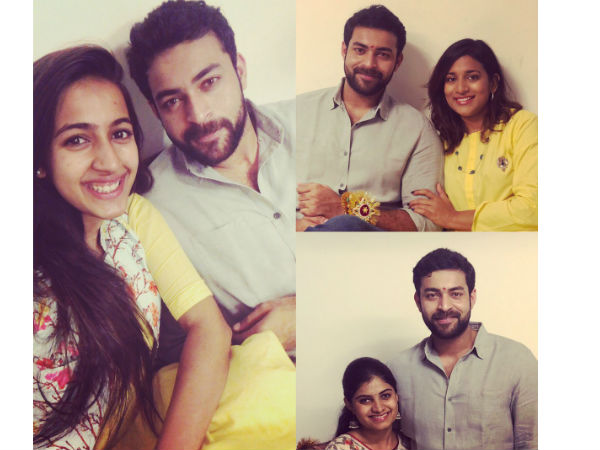 Varun tej Rakhi celebrations with sisters Varun tej Rakhi celebrations with sisters