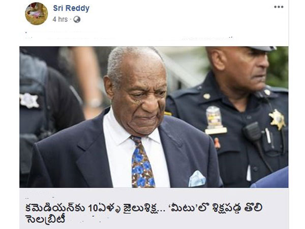 శ్రీరెడ్డి ఆనందం
