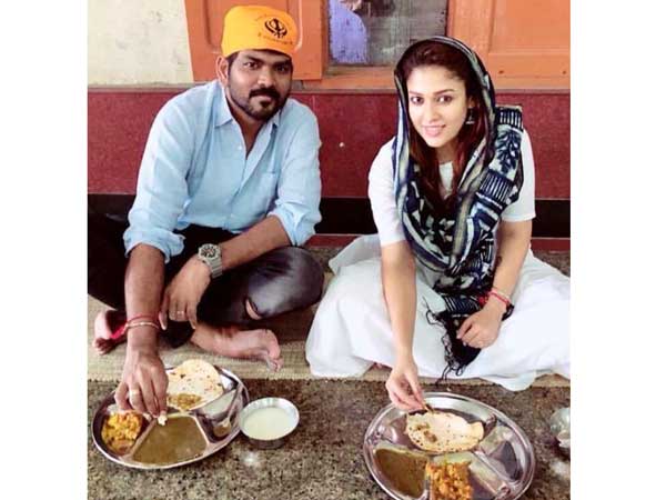 Nayantharas Golden Temple photos goes viral on social media Nayantharas Golden Temple photos goes viral on social media