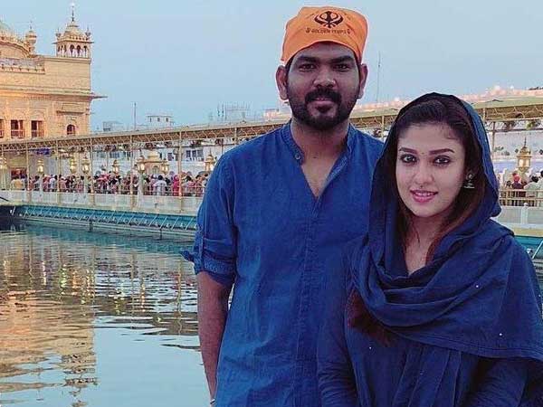 Nayantharas Golden Temple photos goes viral on social media Nayantharas Golden Temple photos goes viral on social media