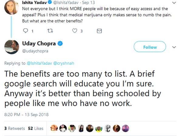 ఉదయ్ గంజాయి ఇష్యూపై మిశ్రమ స్పందన