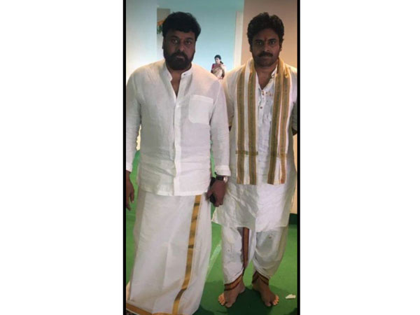 పంచెకట్టుతో మెగా బ్రదర్స్