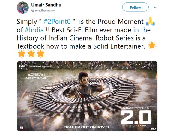 భారతీయ సినిమాకే 2.0 గర్వం