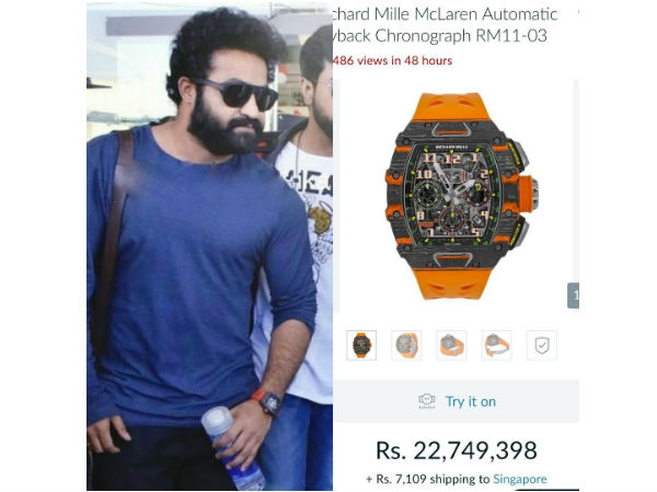 ఖరీదైన వాచీతో ఎన్టీఆర్