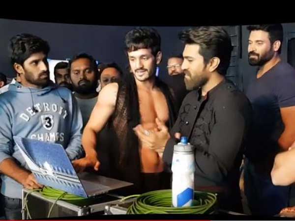 ‘మిస్టర్ మజ్ను' సెట్స్లో రామ్ చరణ్
