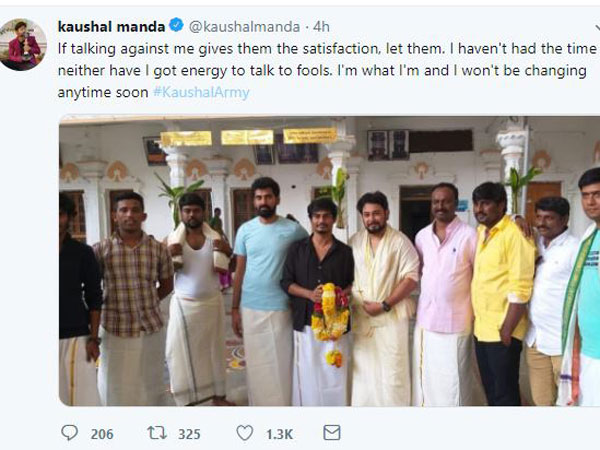హీరో తనీష్కు కౌశల్ షాక్