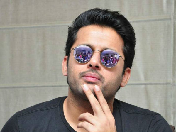 Young Hero Nithiin doing lord Hanuman deeksha at home Young Hero Nithiin doing lord Hanuman deeksha at home