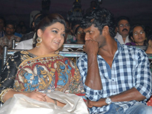 Khushboo about hero Vishals dedication on work Khushboo about hero Vishals dedication on work