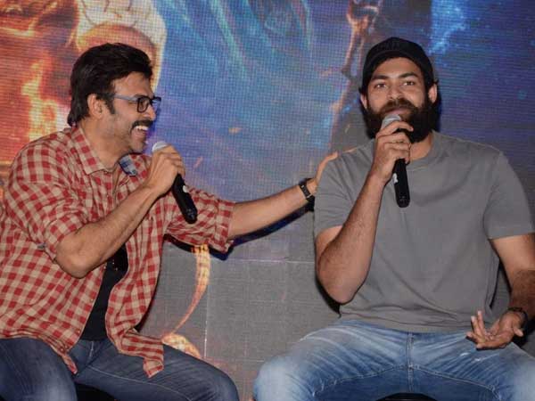 Venkatesh and Varun Tej witty answer in Alladdin press meet Venkatesh and Varun Tej witty answer in Alladdin press meet