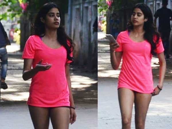 Jhanvi Kapoor In Gym Outfit With Short Dress Jhanvi Kapoor In Gym Outfit With Short Dress