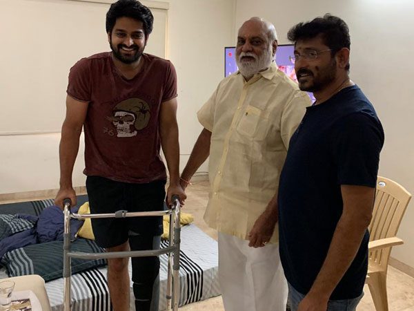 Raghavendra Rao and B. V. S. Ravi Met Naga Shaurya In His home Raghavendra Rao and B. V. S. Ravi Met Naga Shaurya In His home